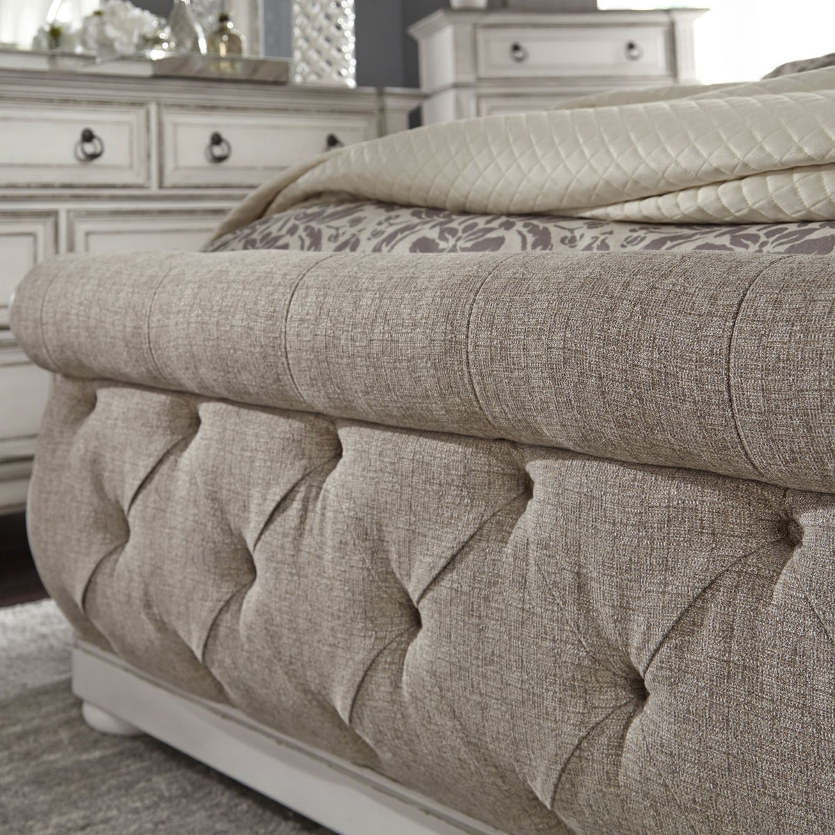 244-BR22FU - King Uph Sleigh Footboard - Liberty Furniture