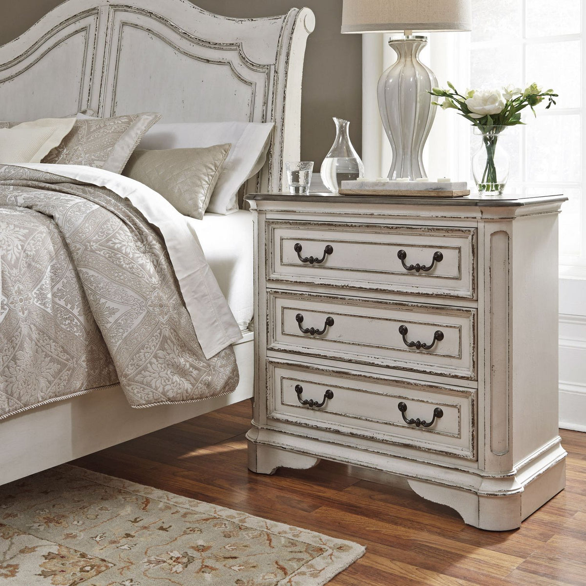244-BR64 - 3 Drawer Bedside Chest w/ Charging Station - Liberty Furniture