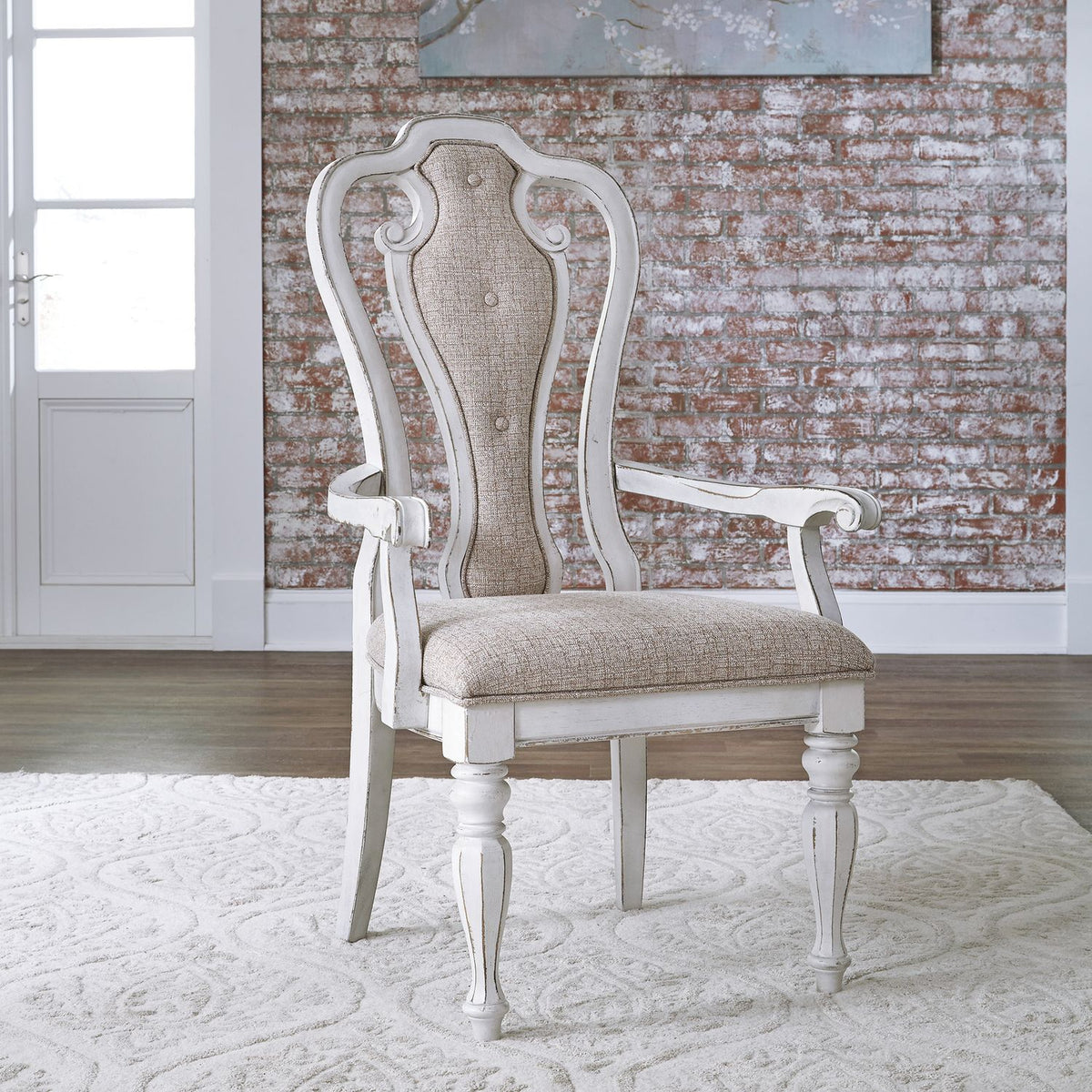 244-C2501A - Splat Back Uph Arm Chair (RTA) - Liberty Furniture