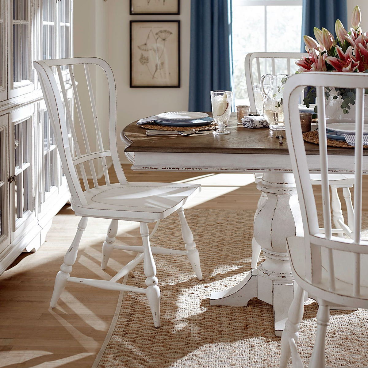 244-DR-72PS - 7 Piece Double Pedestal Table Set - Liberty Furniture