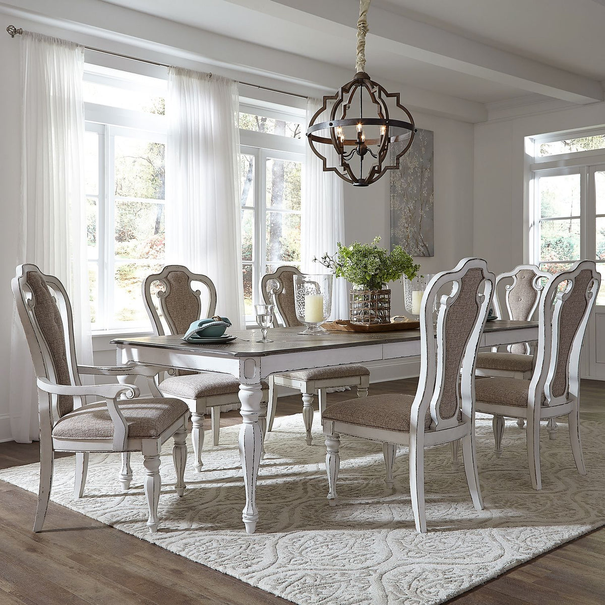 244-DR-7LGS - 7 Piece Leg Table Set - Liberty Furniture