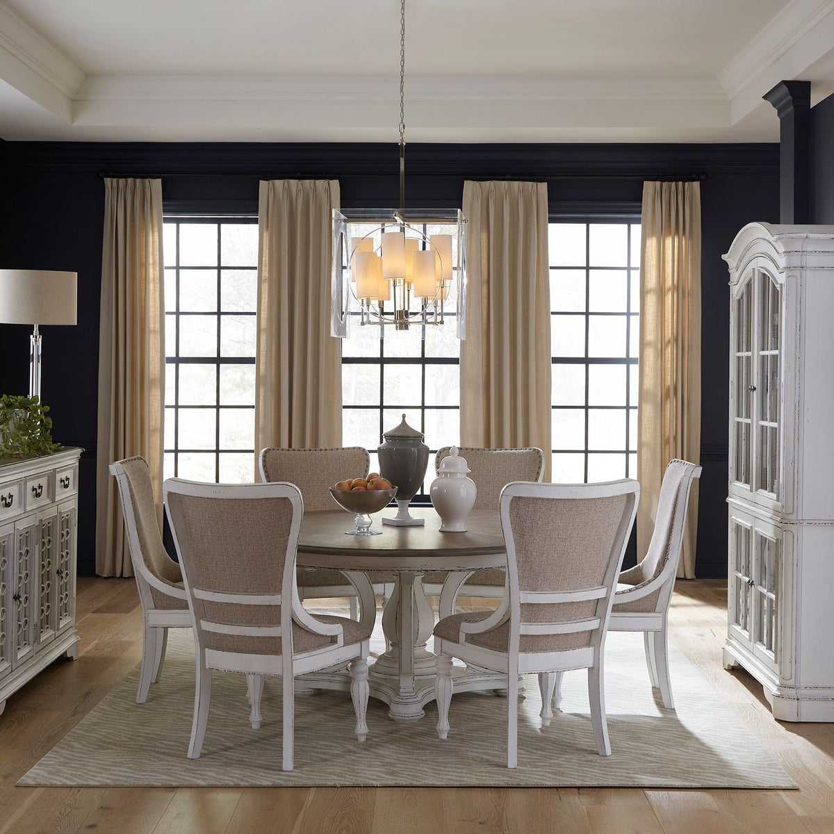 244-DR-7RPS - 7 Piece Round Ped Table Set - Liberty Furniture