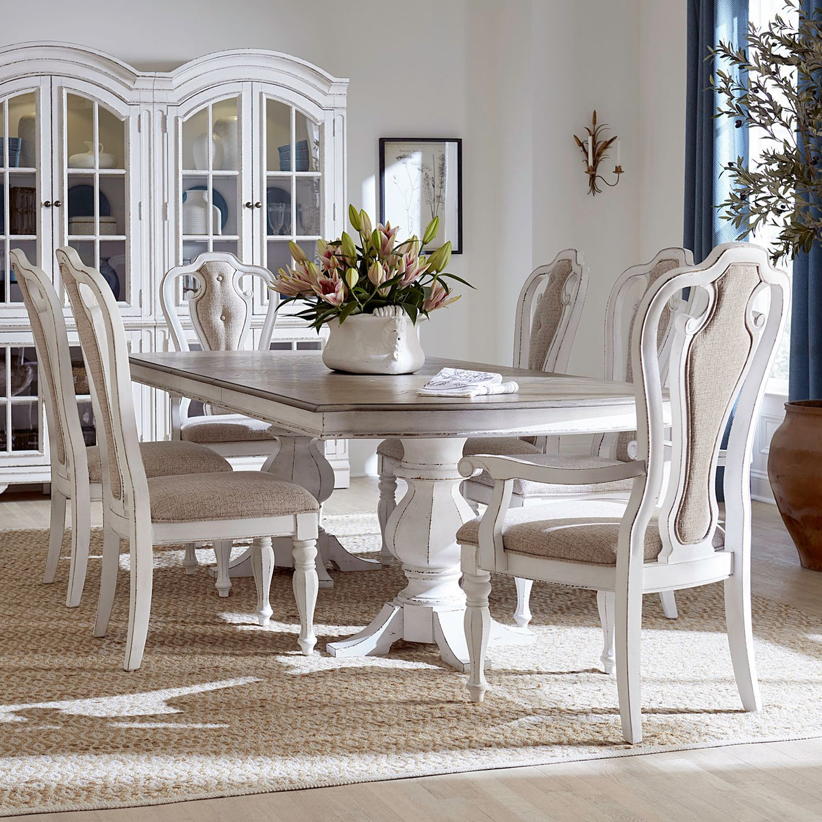 244-DR-A72PS - Alt 7 Piece Double Pedestal Table Set - Liberty Furniture