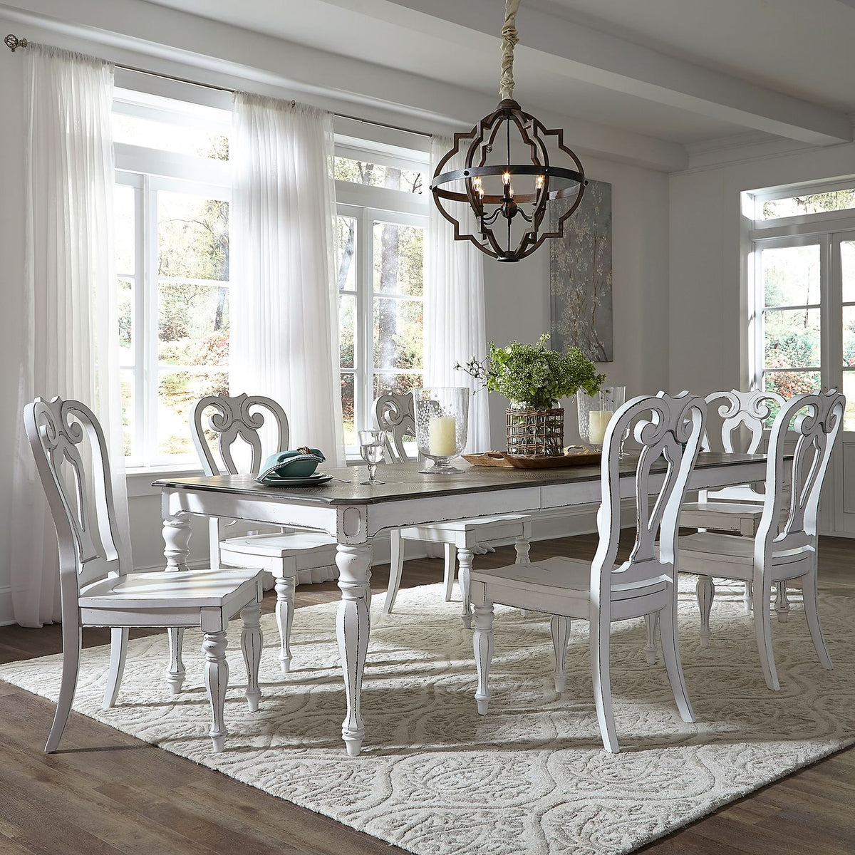 244-DR-O7LGS - Opt 7 Piece Leg Table Set - Liberty Furniture