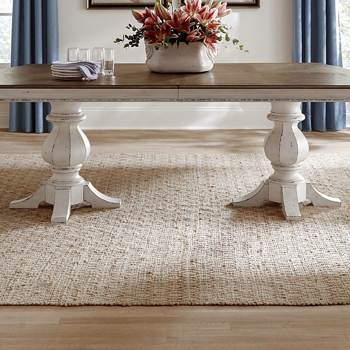 244-P4424 - Double Pedestal Table Base - Liberty Furniture