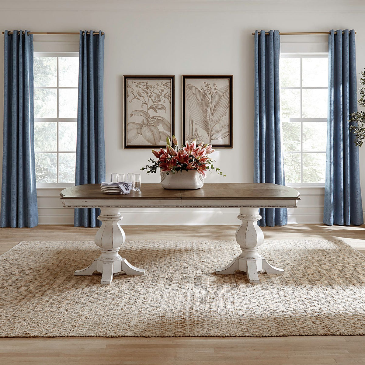 244-T4424 - Double Pedestal Table Top - Liberty Furniture