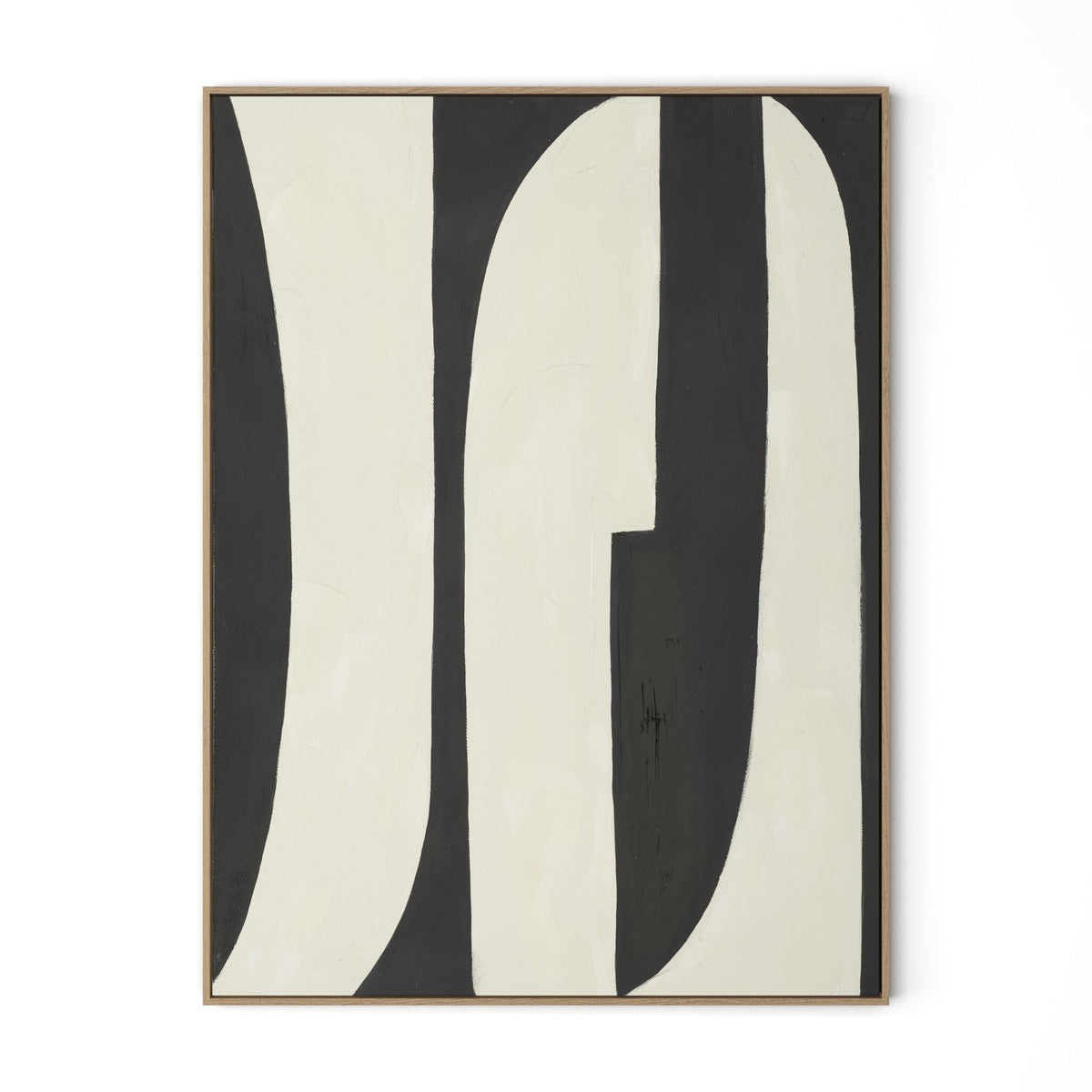 a black and white painting on a white background