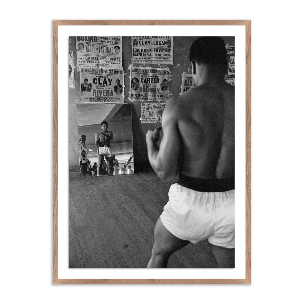 Cassius Clay Watching Himself In A Mirror By Getty Images