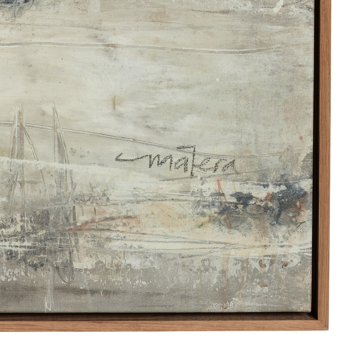 a close up of a painting