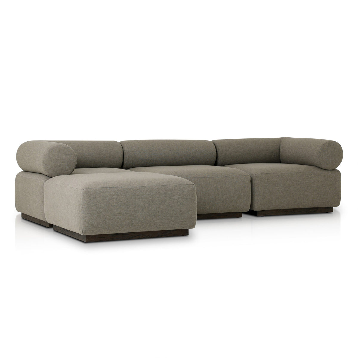 Lenox Outdoor 3pc Sectional W/Ottoman