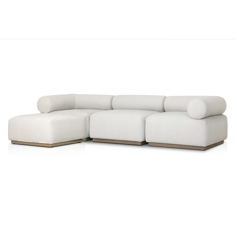 Lenox Outdoor 3pc Sectional W/Ottoman