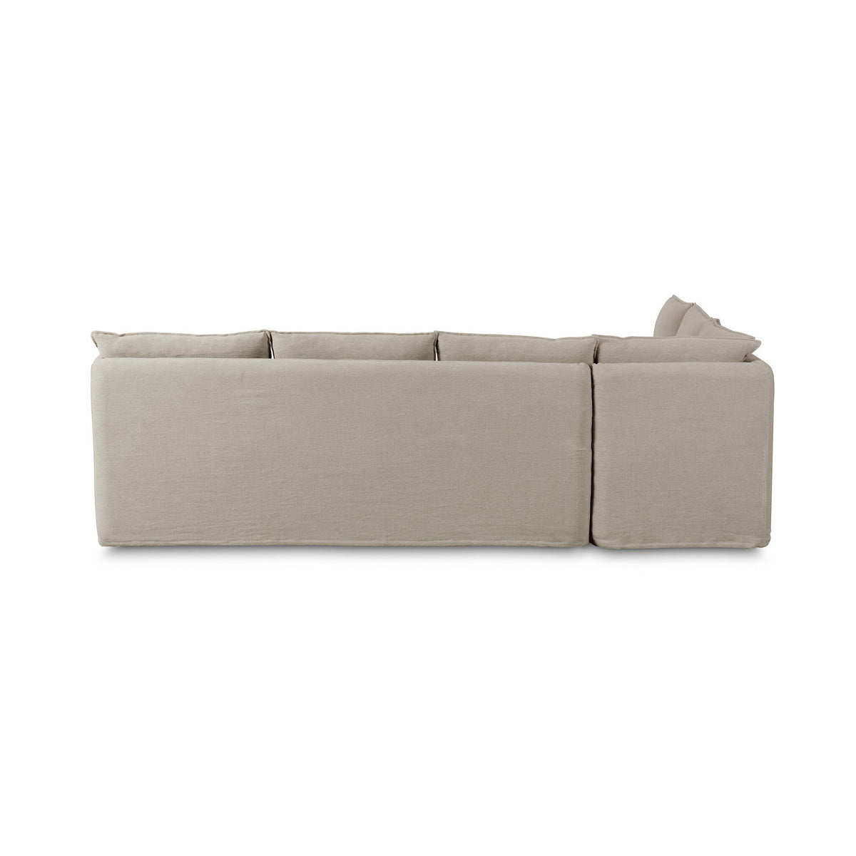 Andre Slipcover Dining Banquette, L-Shape 104"