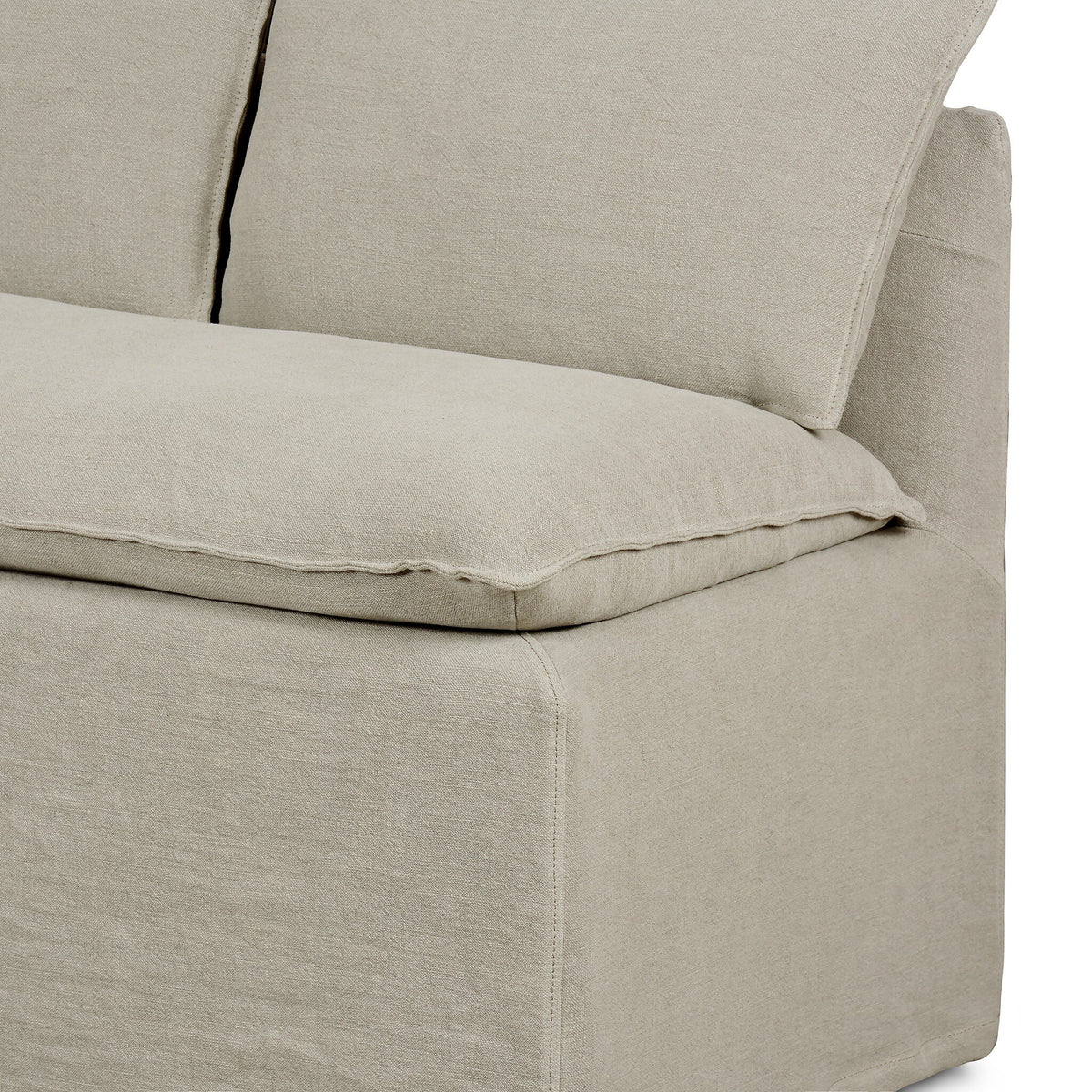 Andre Slipcover Dining Banquette, L-Shape 104"