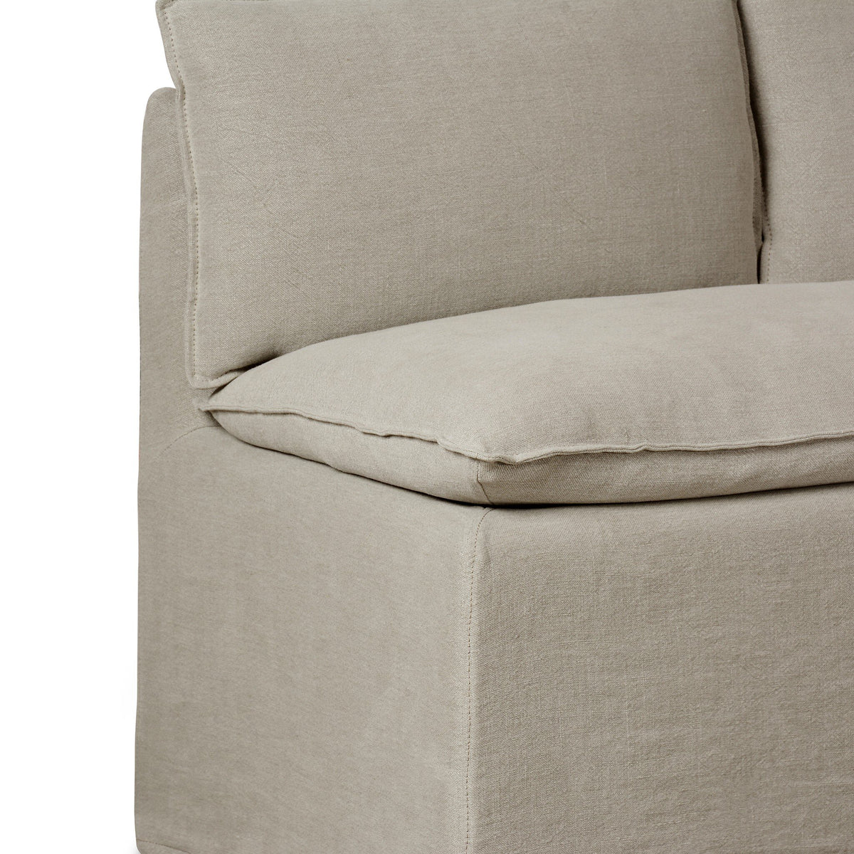Andre Slipcover Dining Banquette, L-Shape 104"