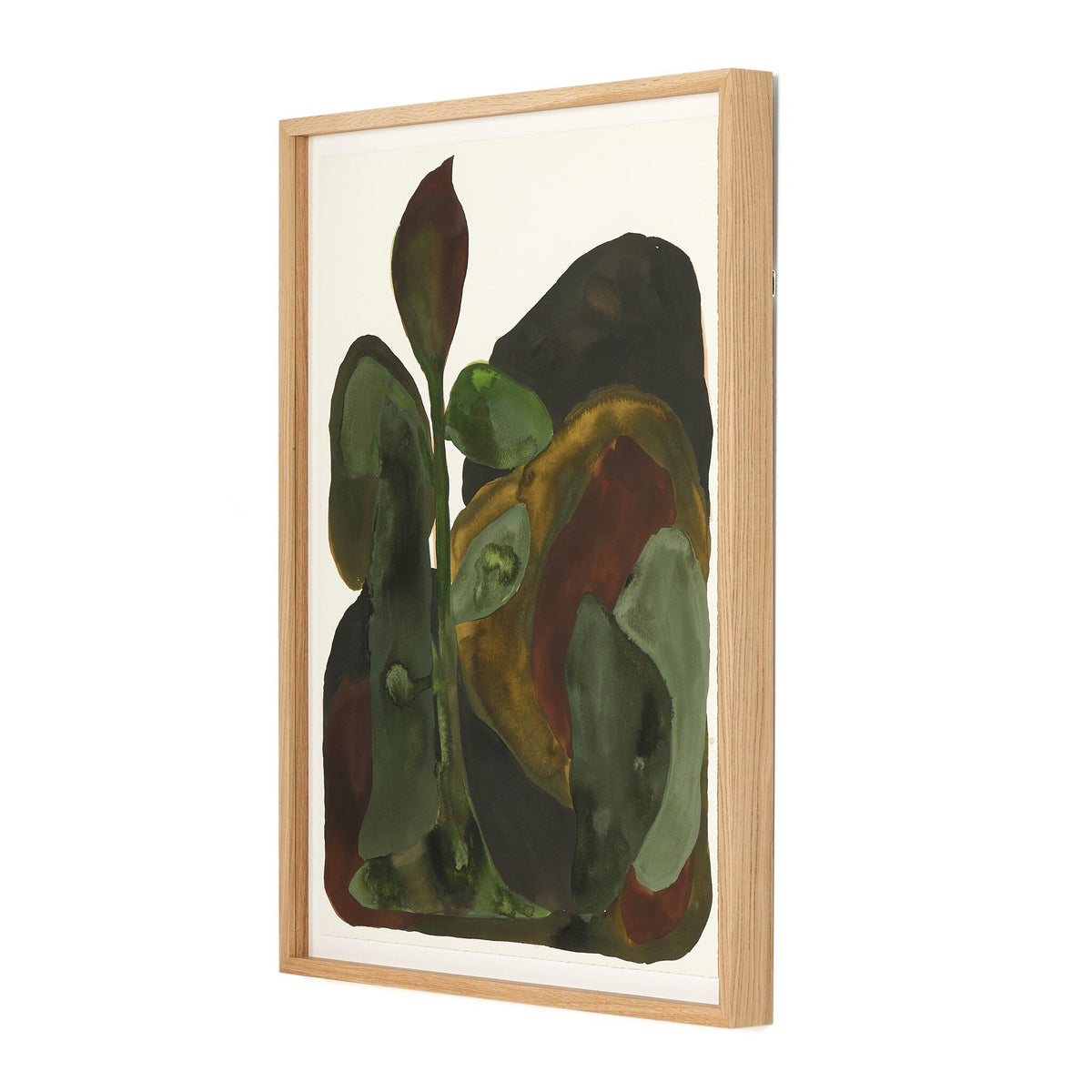a painting in a wood frame