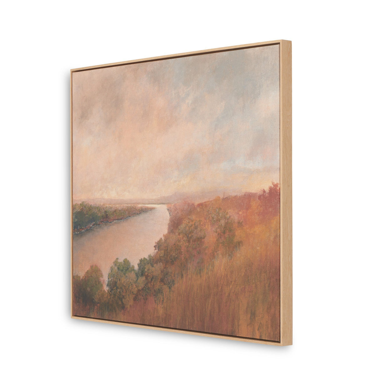 a painting of a river