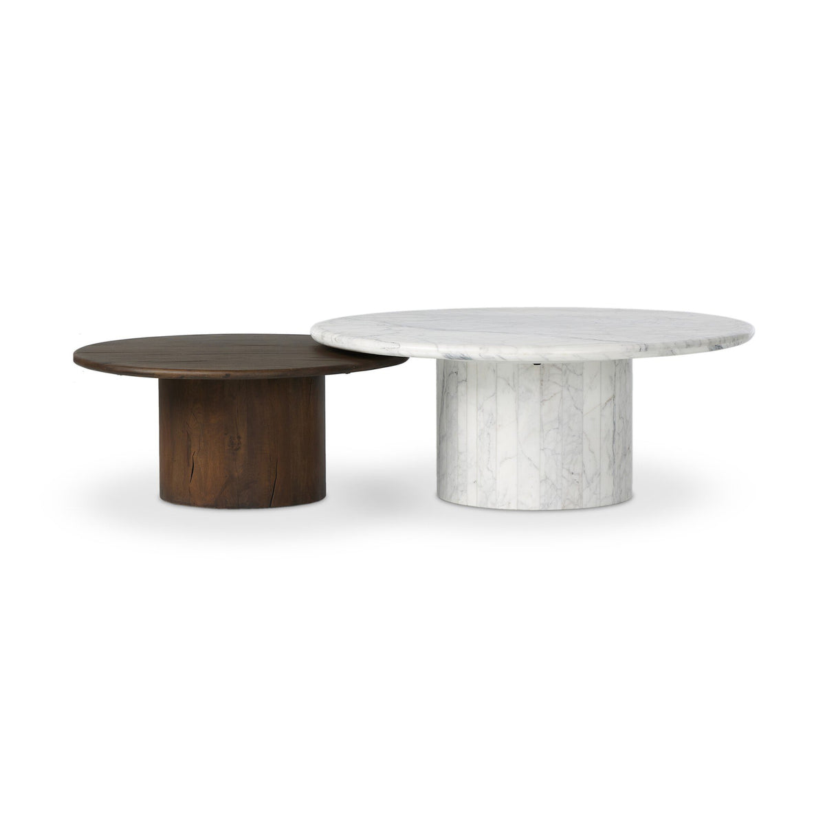 Stuart Marble Large & Wood Small Coffee Table