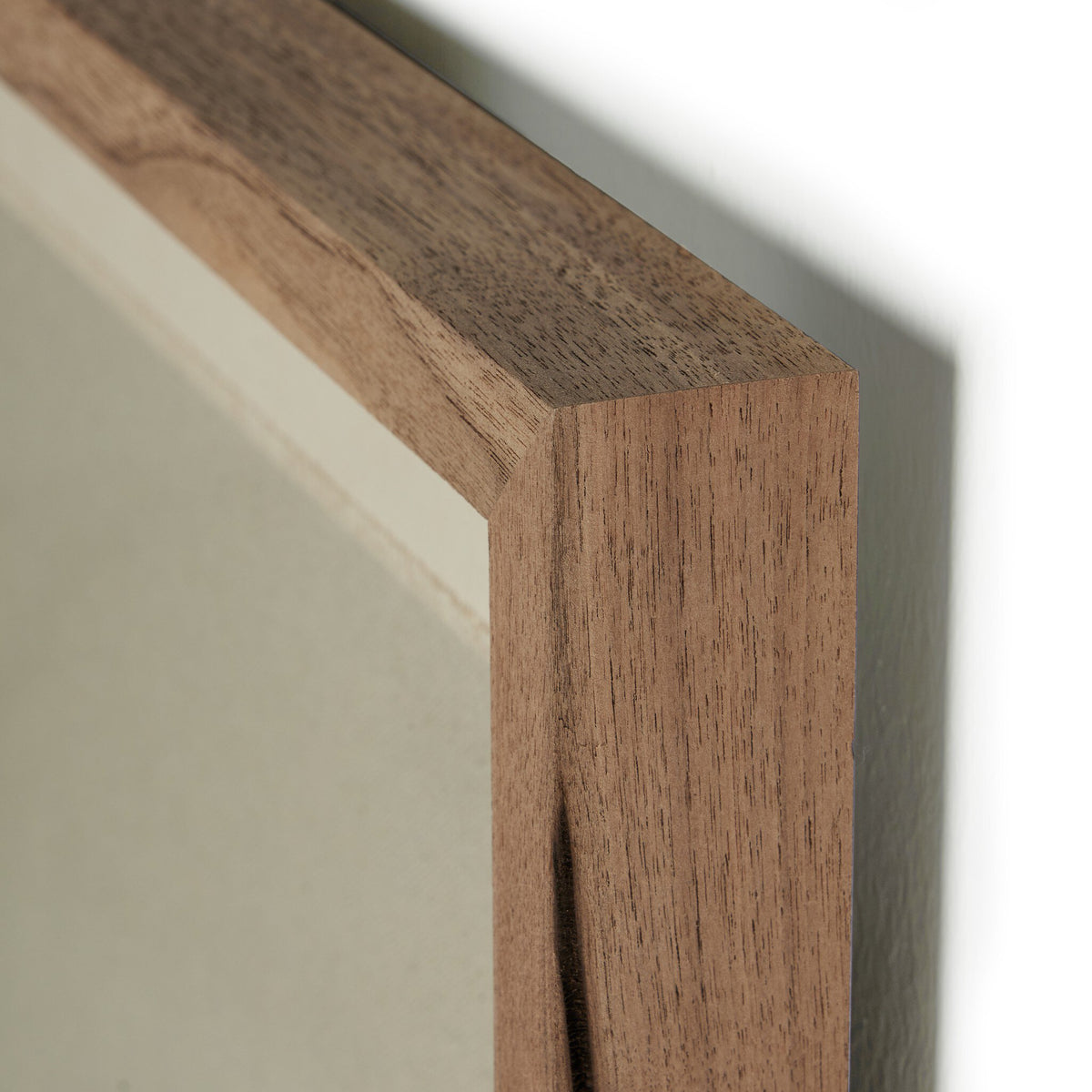 a close up of a wood frame