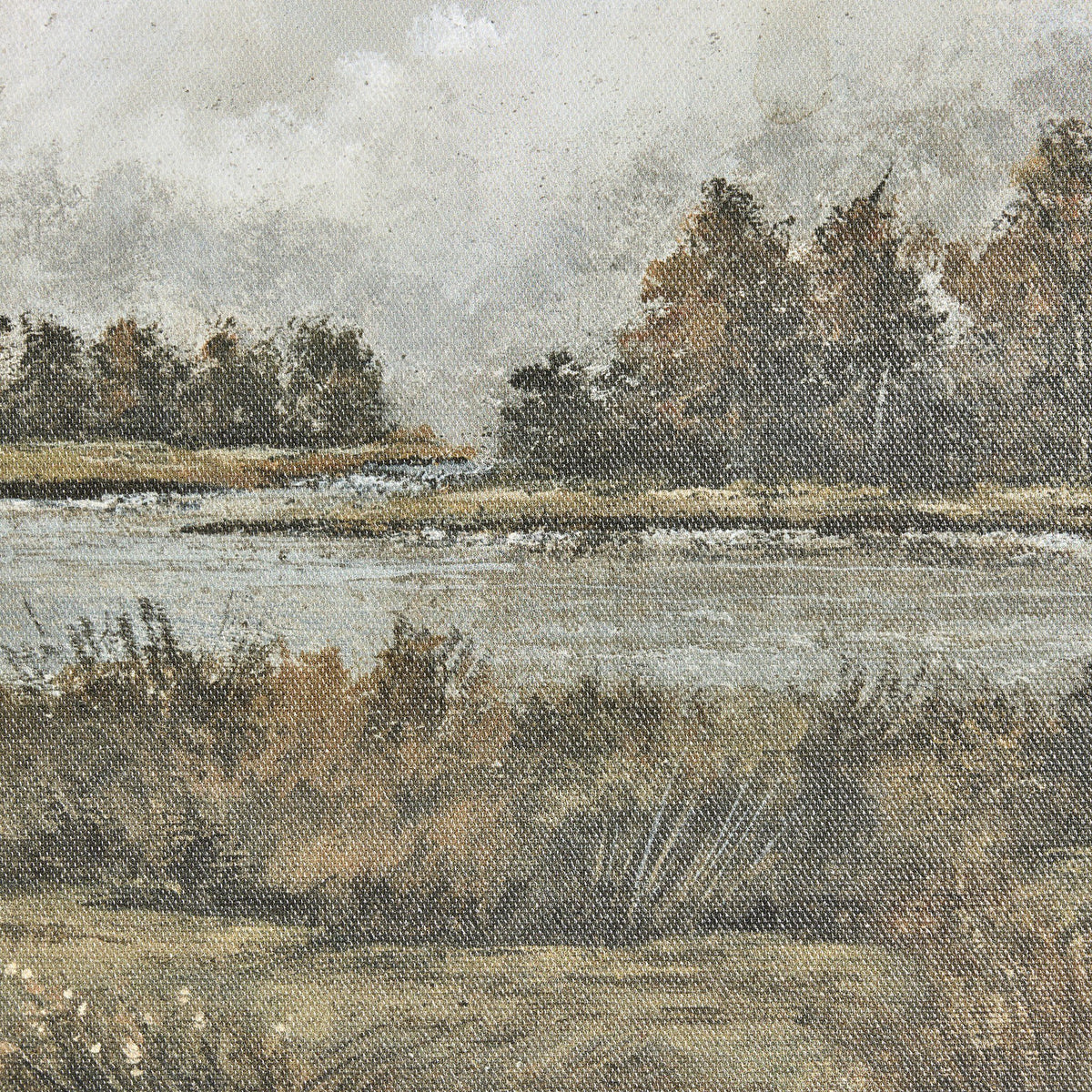 a landscape with trees and water