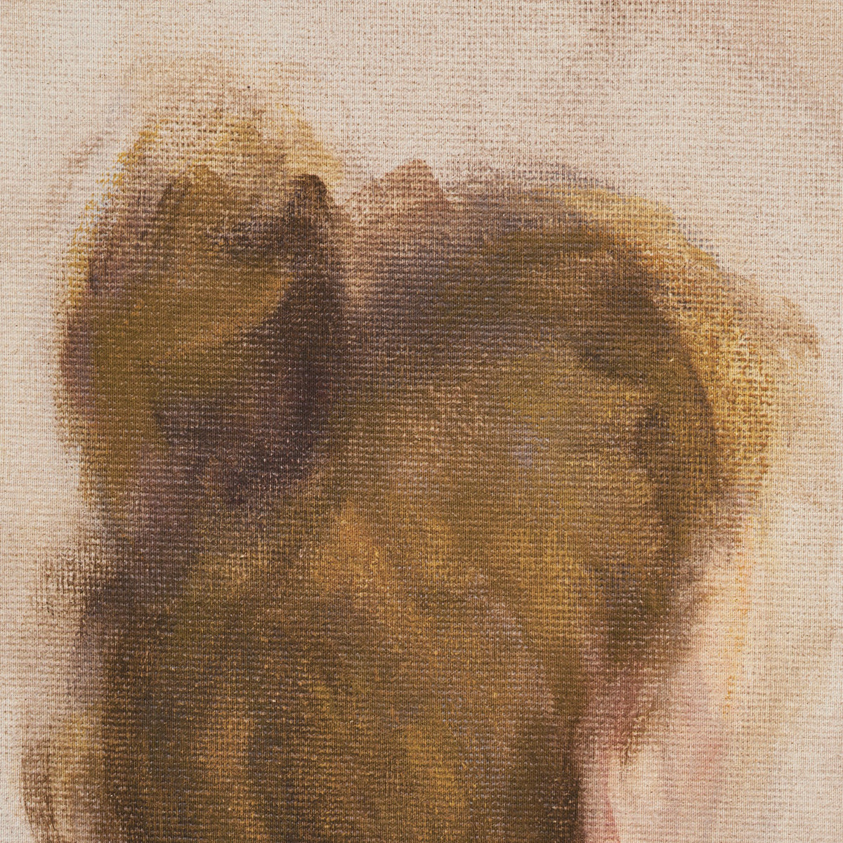 a close up of a painting