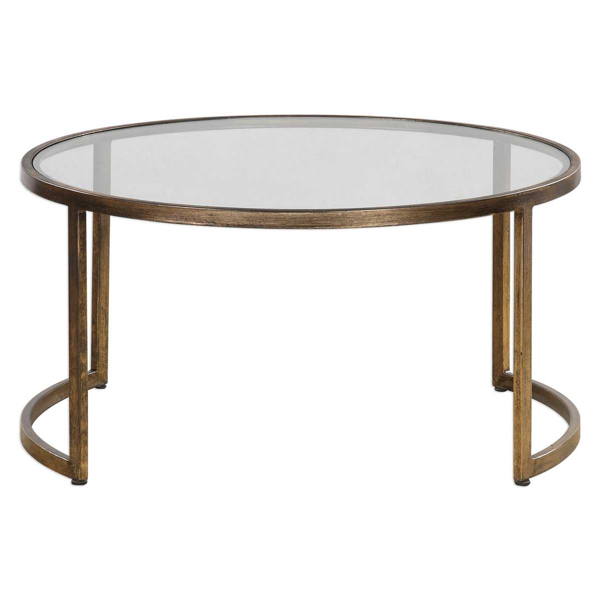 Rhea Nesting Coffee Tables, Gold, S/2