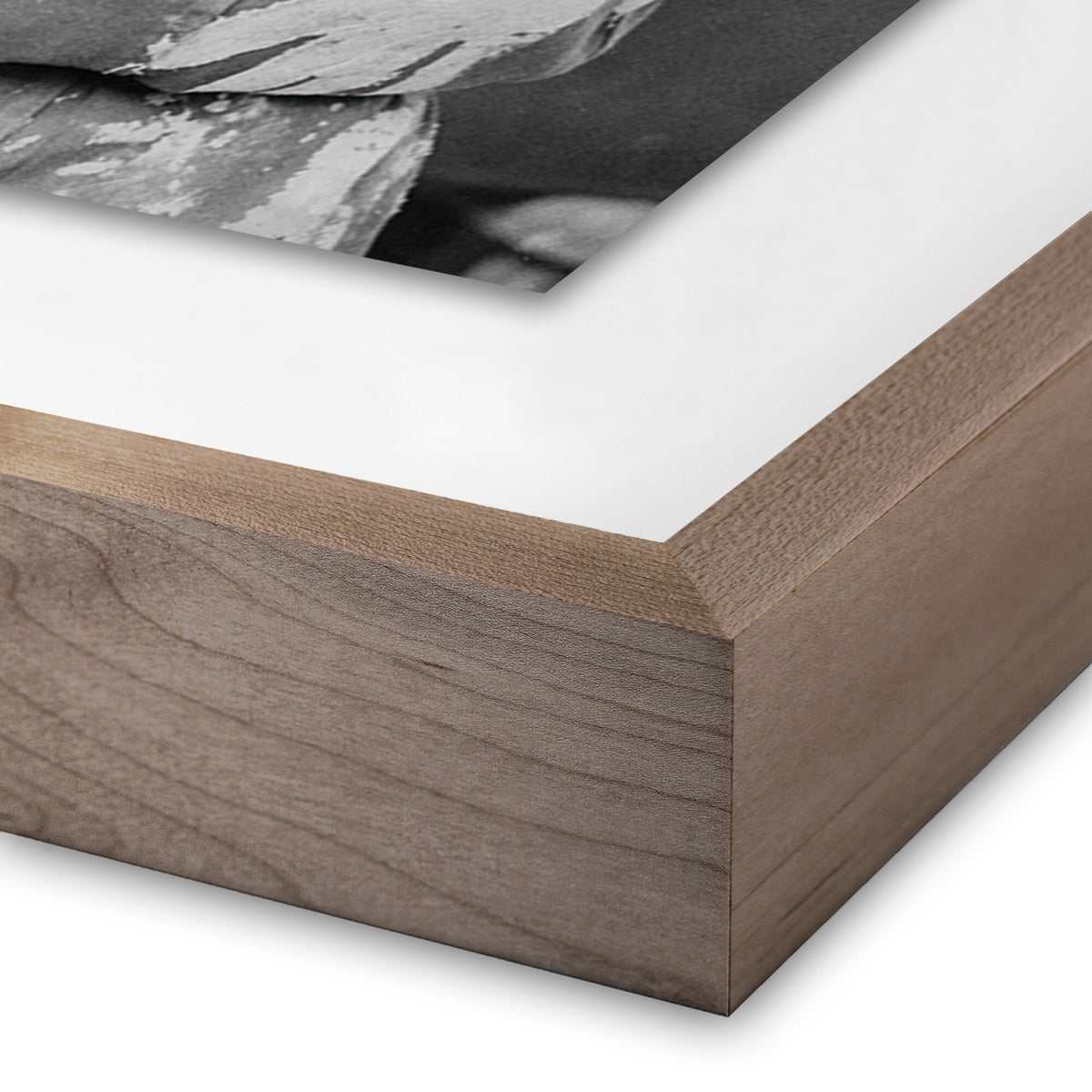 a close up of a wood frame