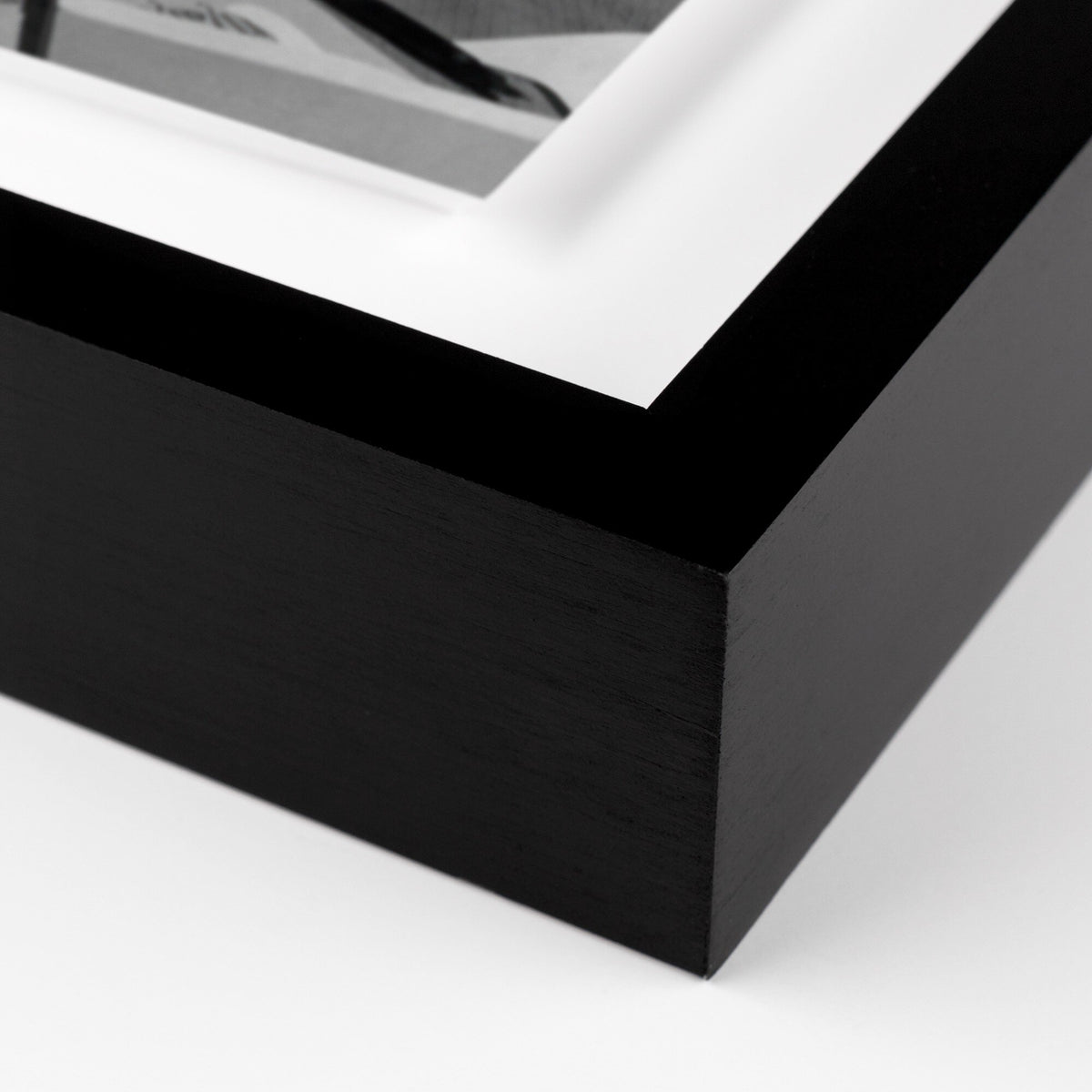 a close-up of a black frame