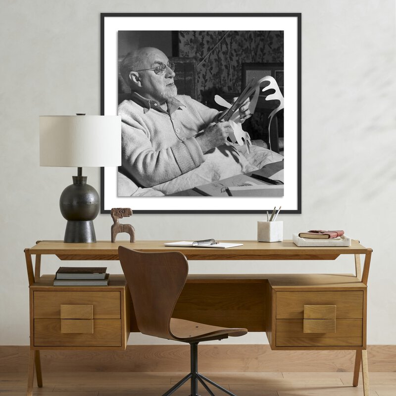 Henri Matisse Working On Paper Cut-Out By Getty Images