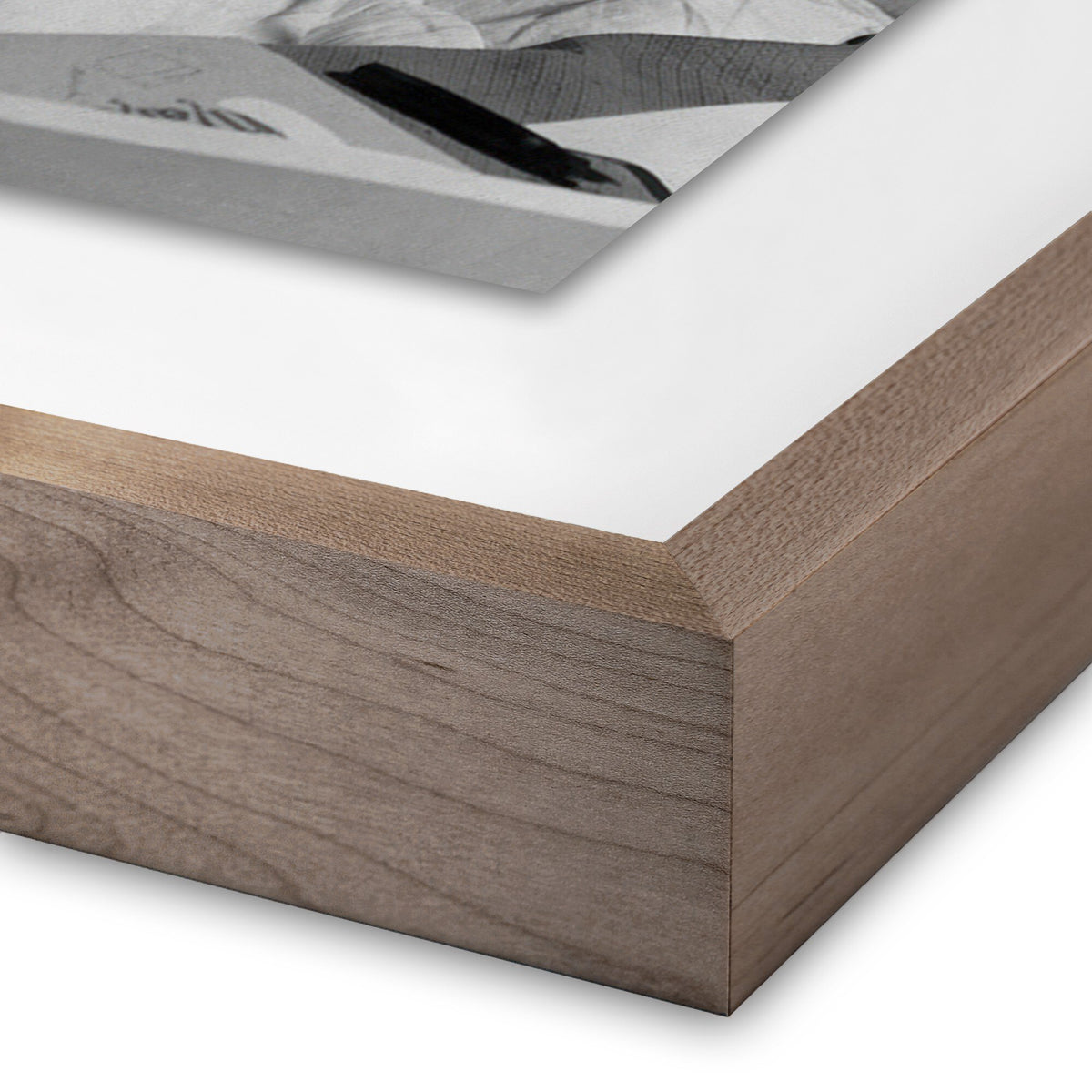 a close up of a wood frame