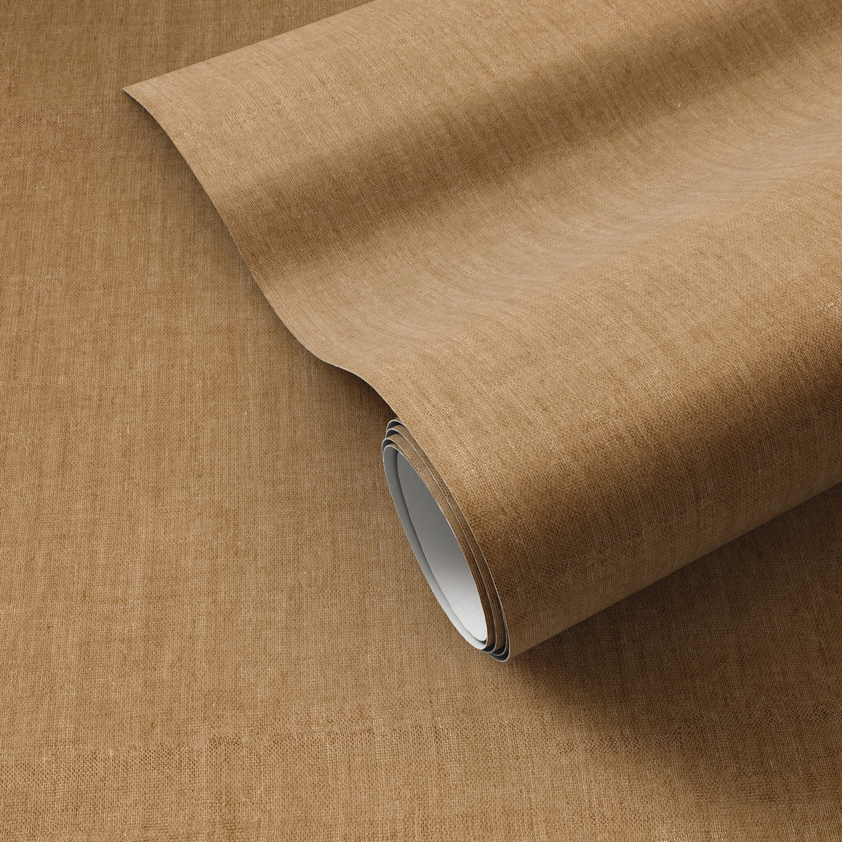 a brown roll of carpet