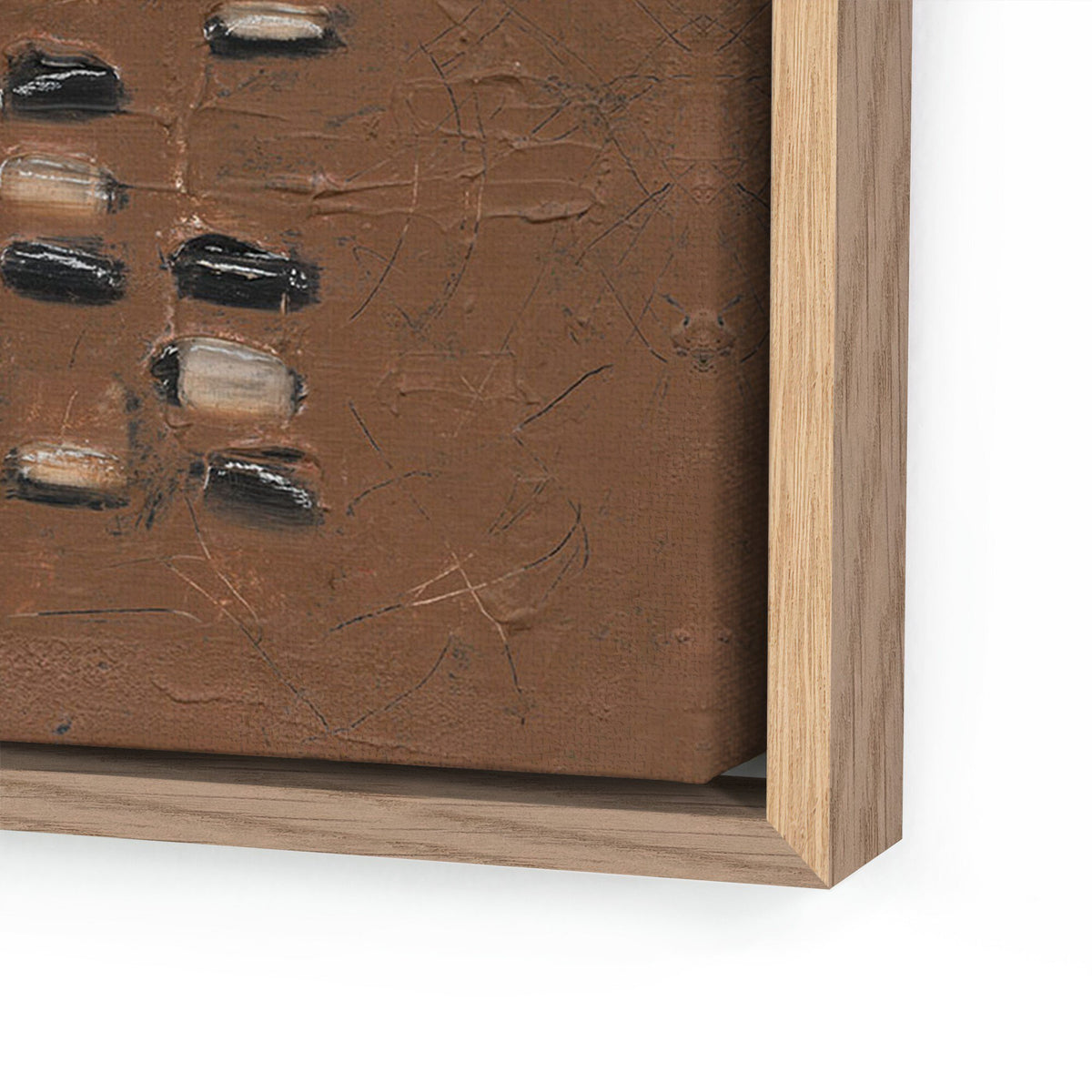 a close up of a painting