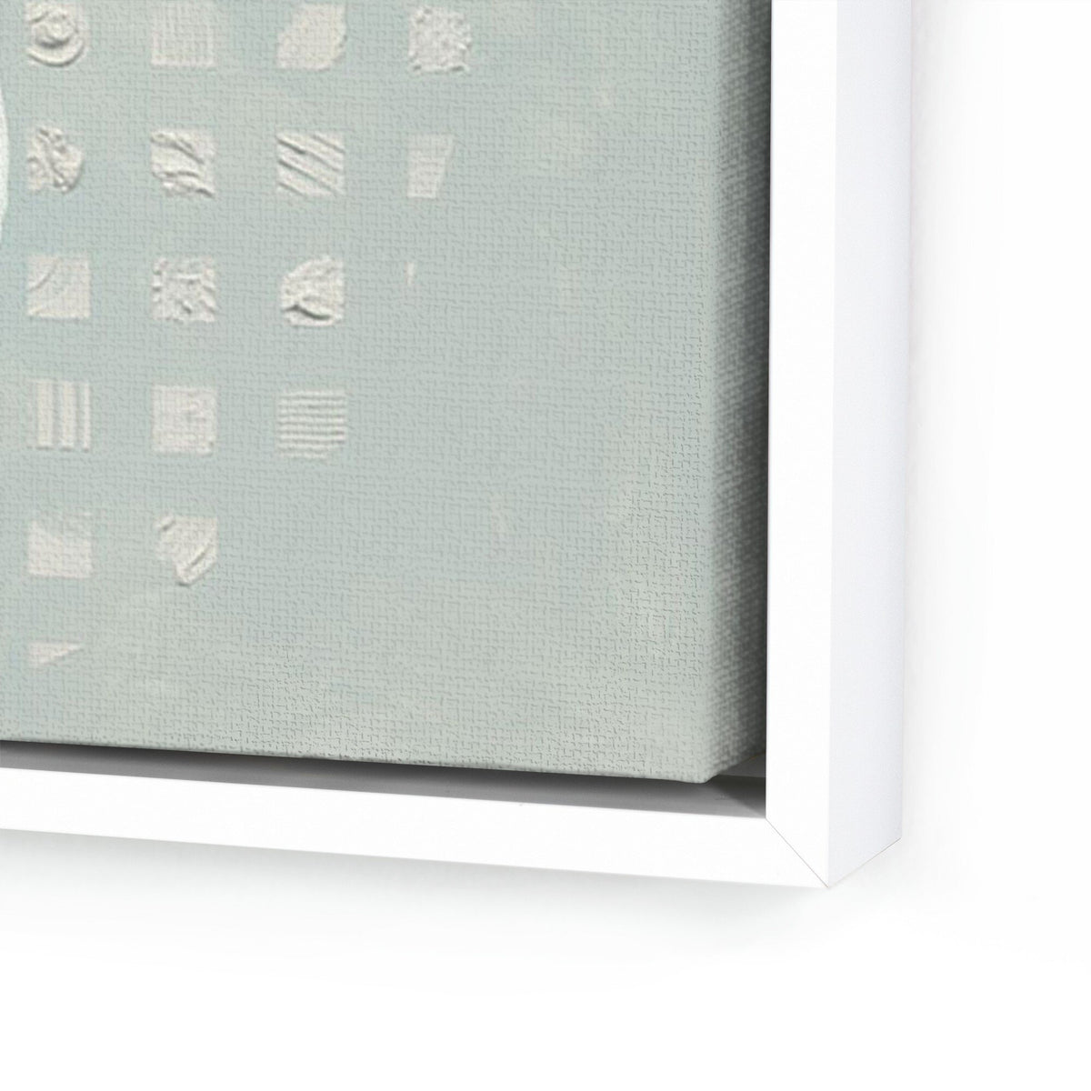 a close-up of a white frame