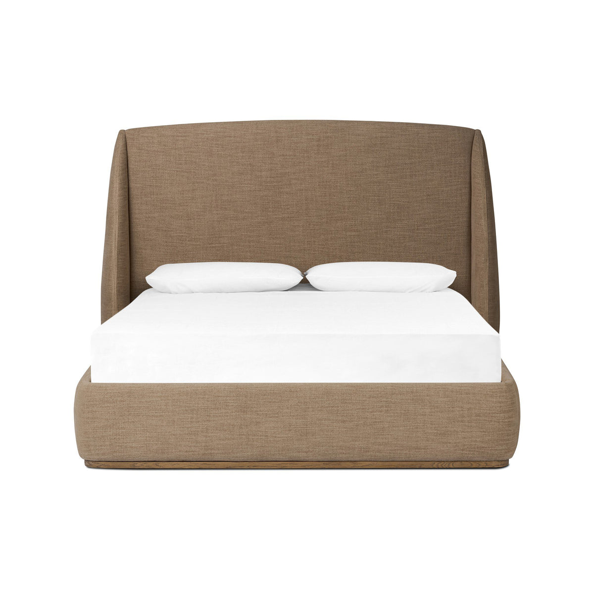 a bed with a headboard