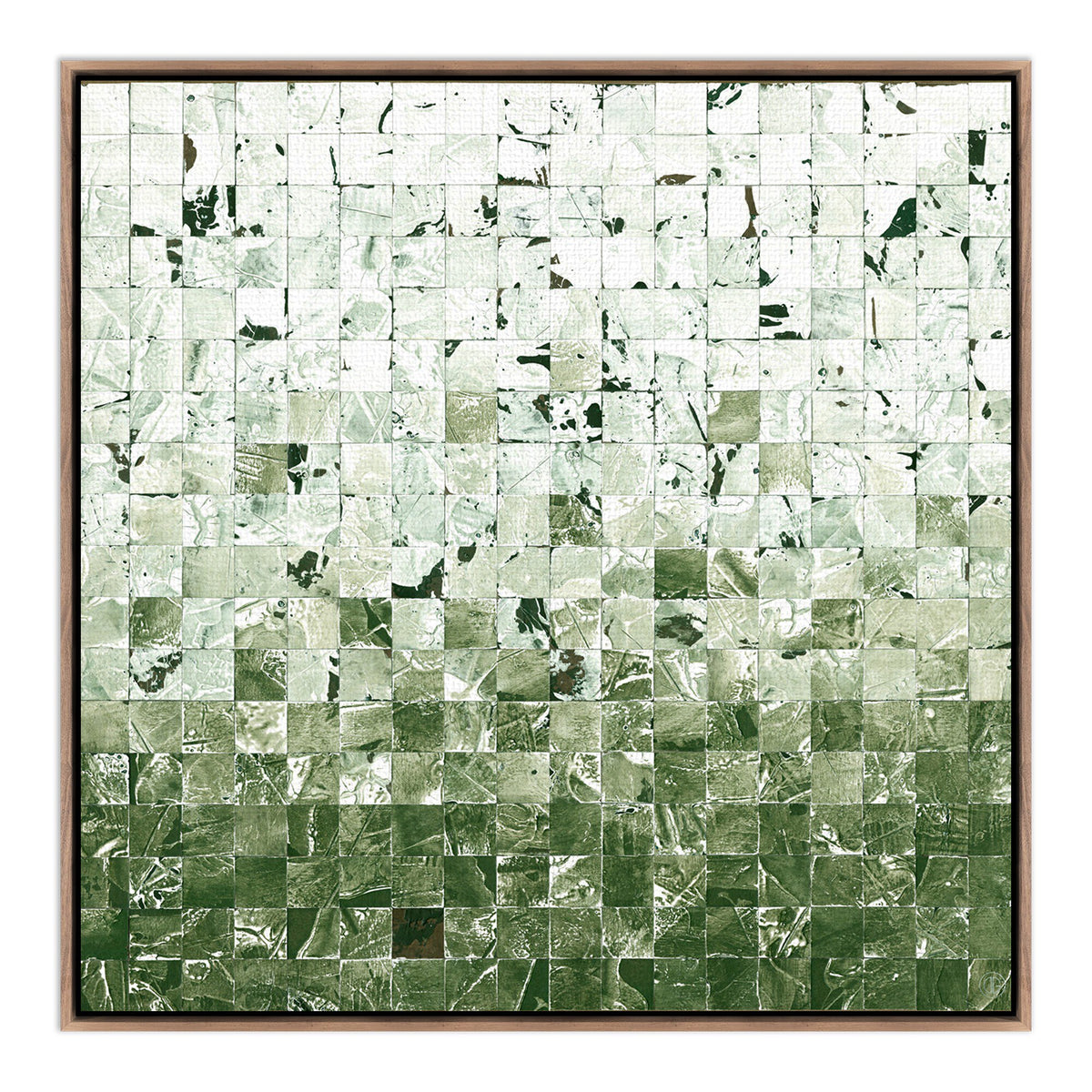 a square green and white tile