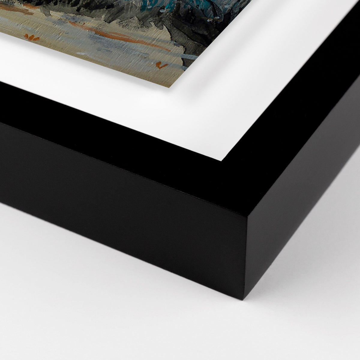 a close up of a painting