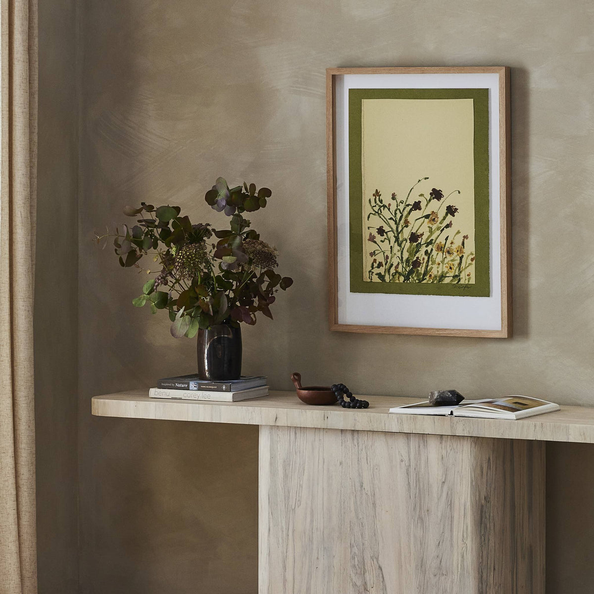 a picture frame on a table