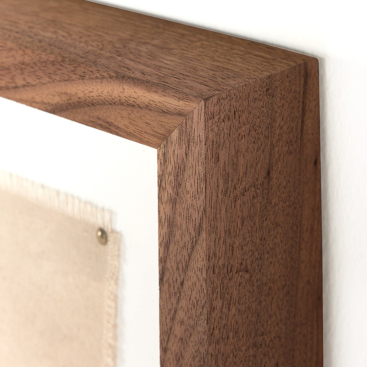 a close up of a wood frame