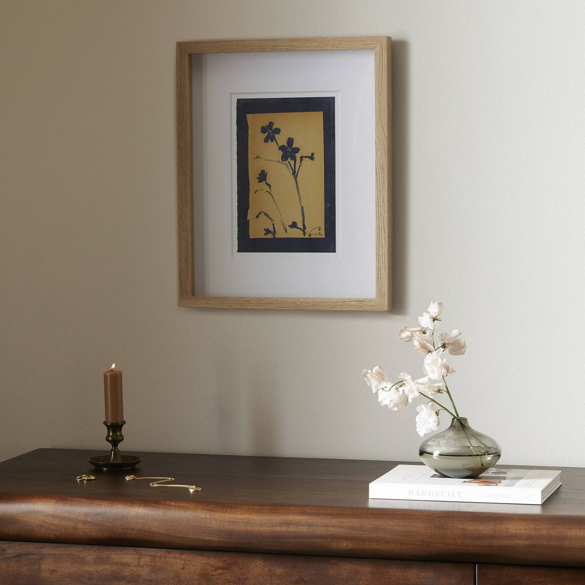 a picture frame on a wall