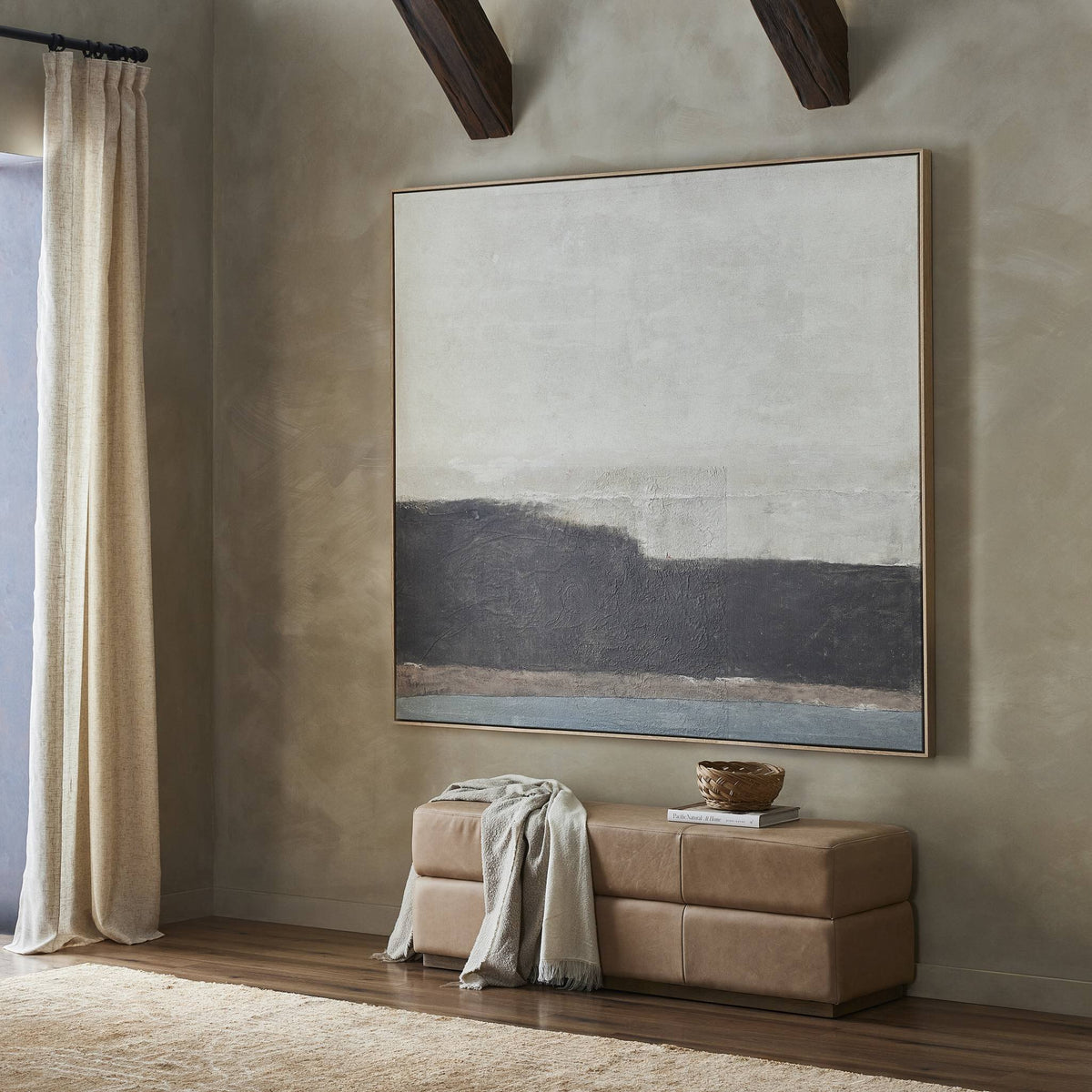 a large painting on a wall