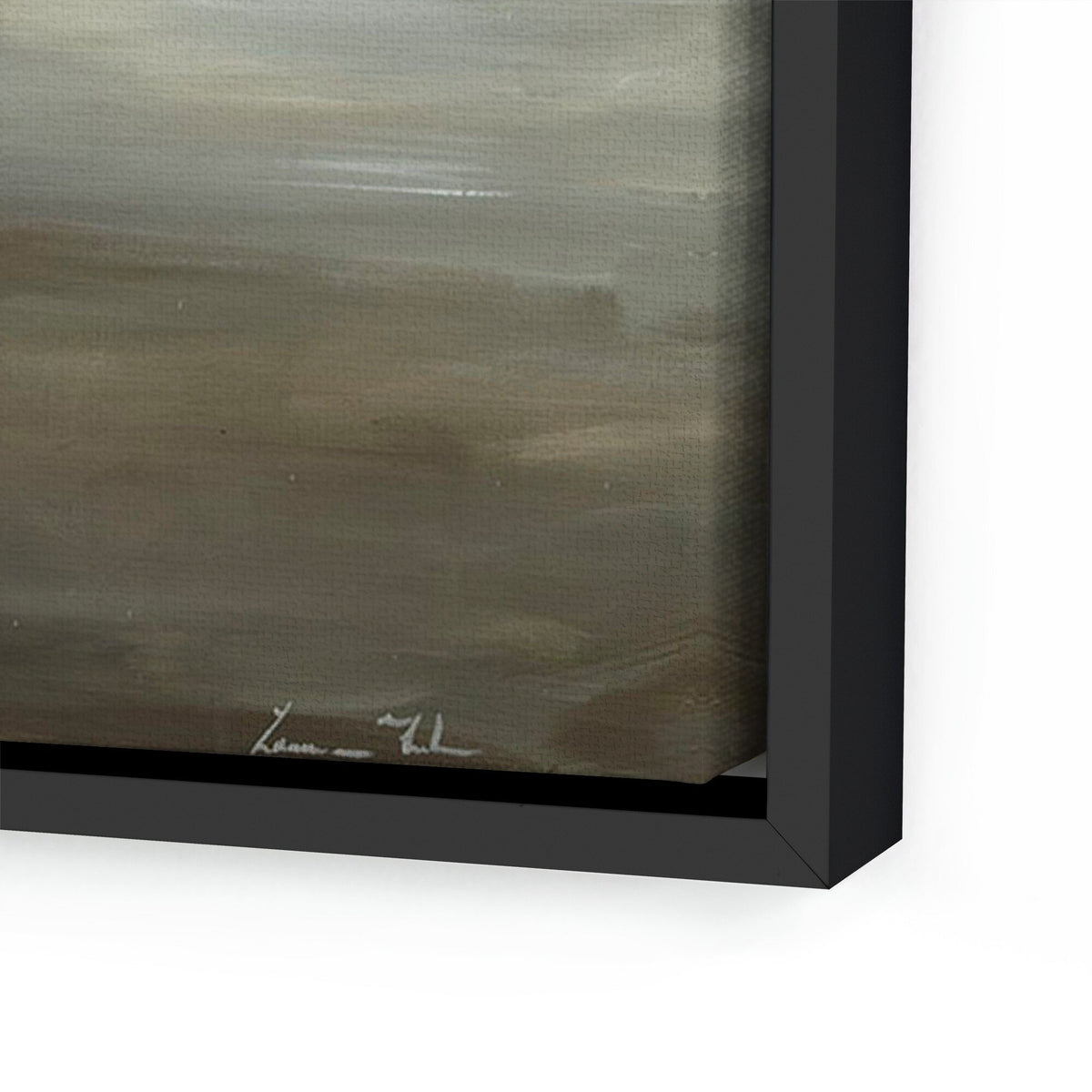 a close up of a painting