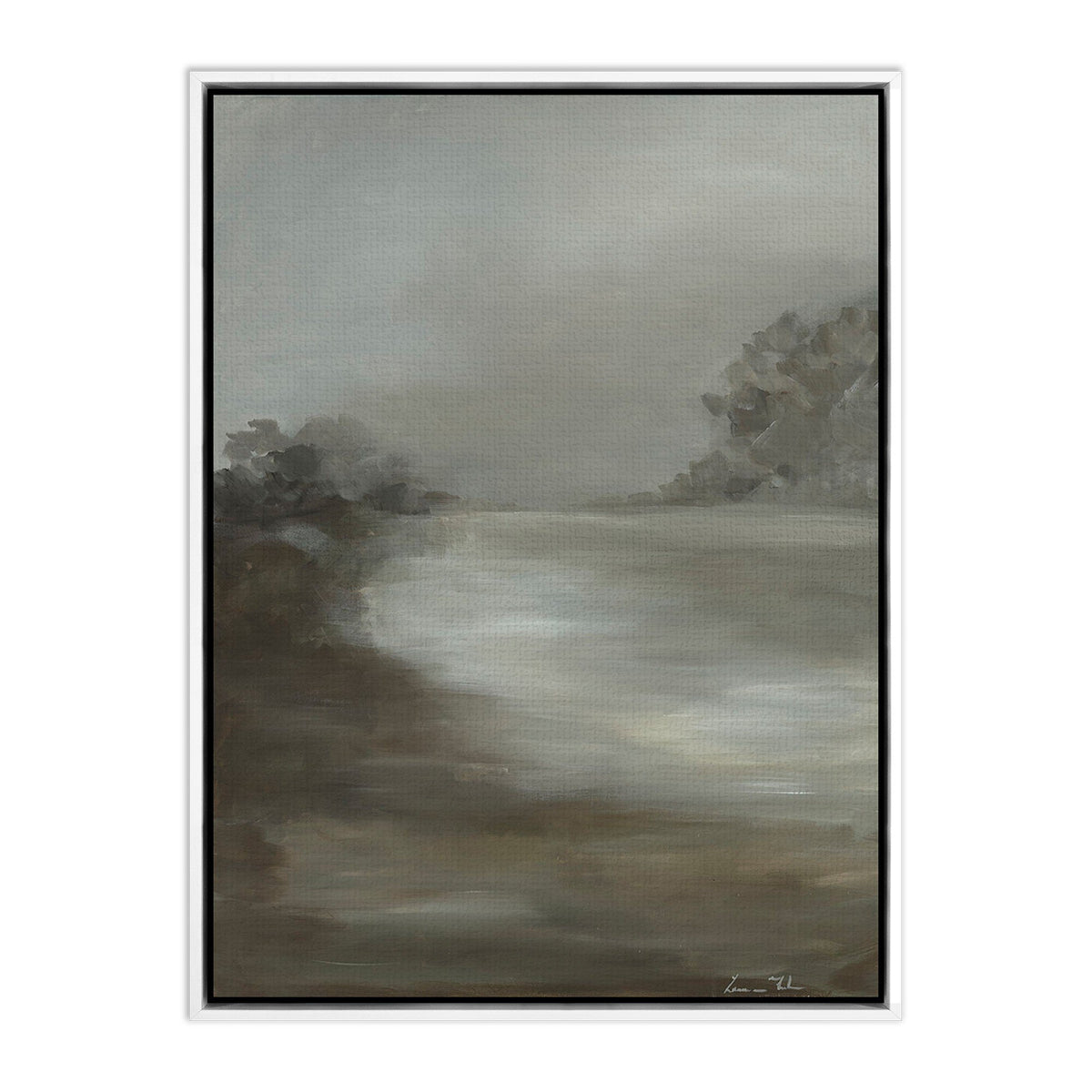 a painting of a river