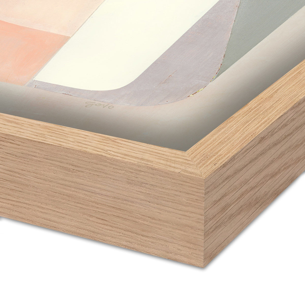 a close up of a wood frame