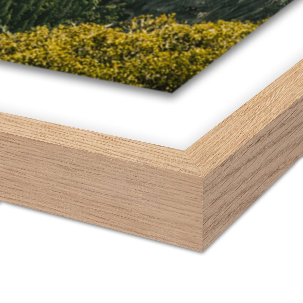 a close up of a wood frame