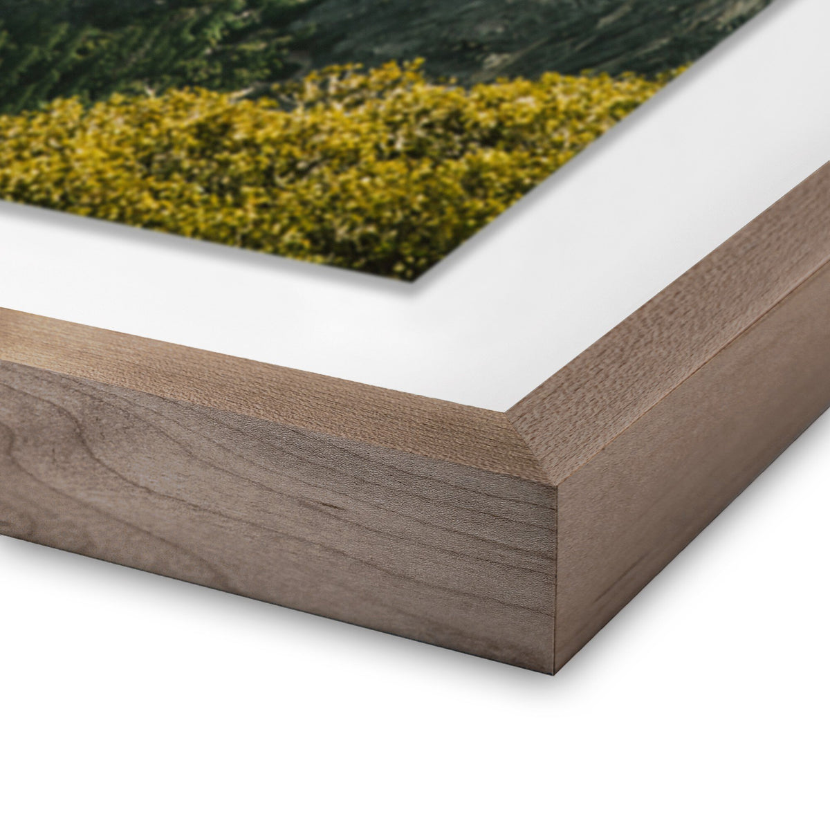 a close up of a wood frame