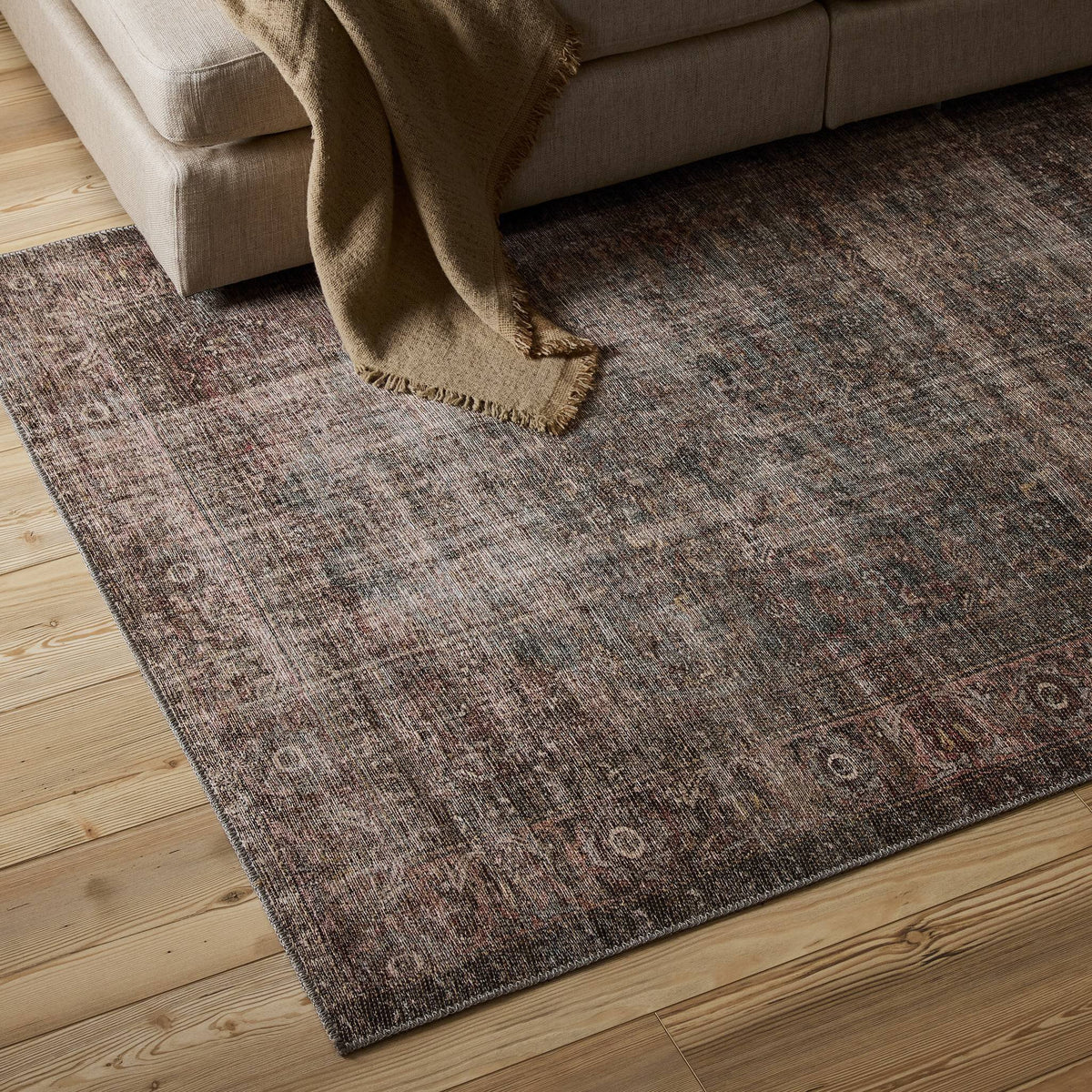 a rug on the floor