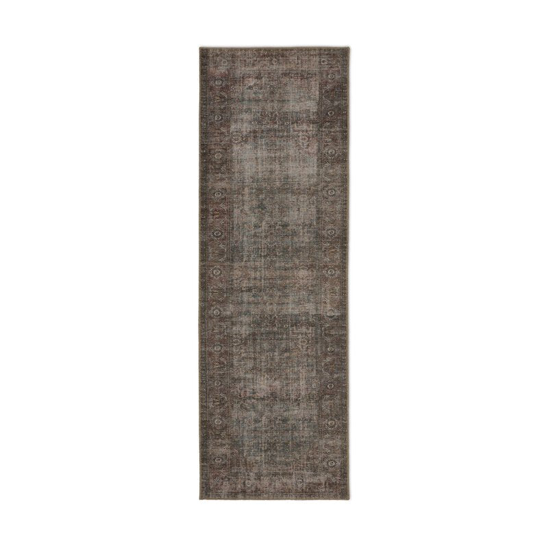 a rectangular rug with a pattern