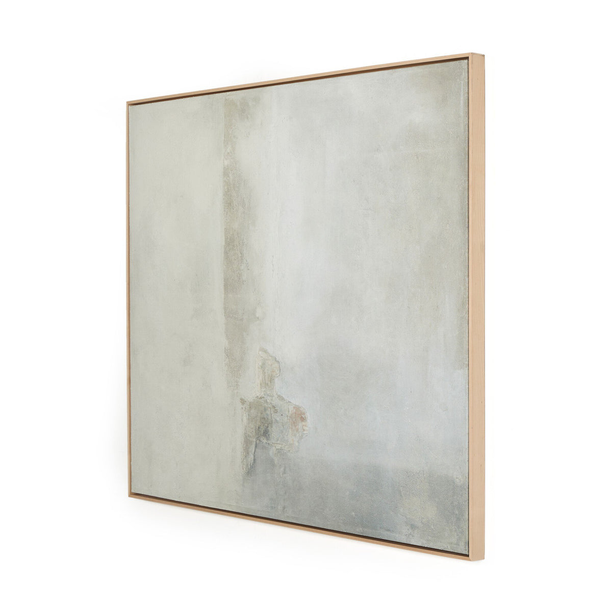 a square picture frame with a wooden frame