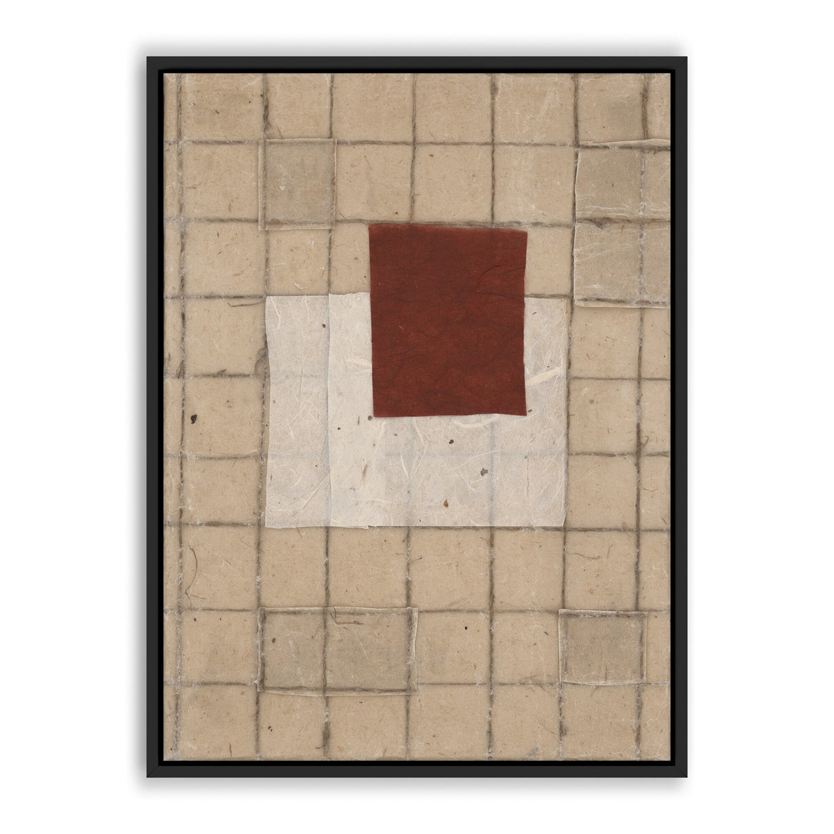 a framed art on a wall