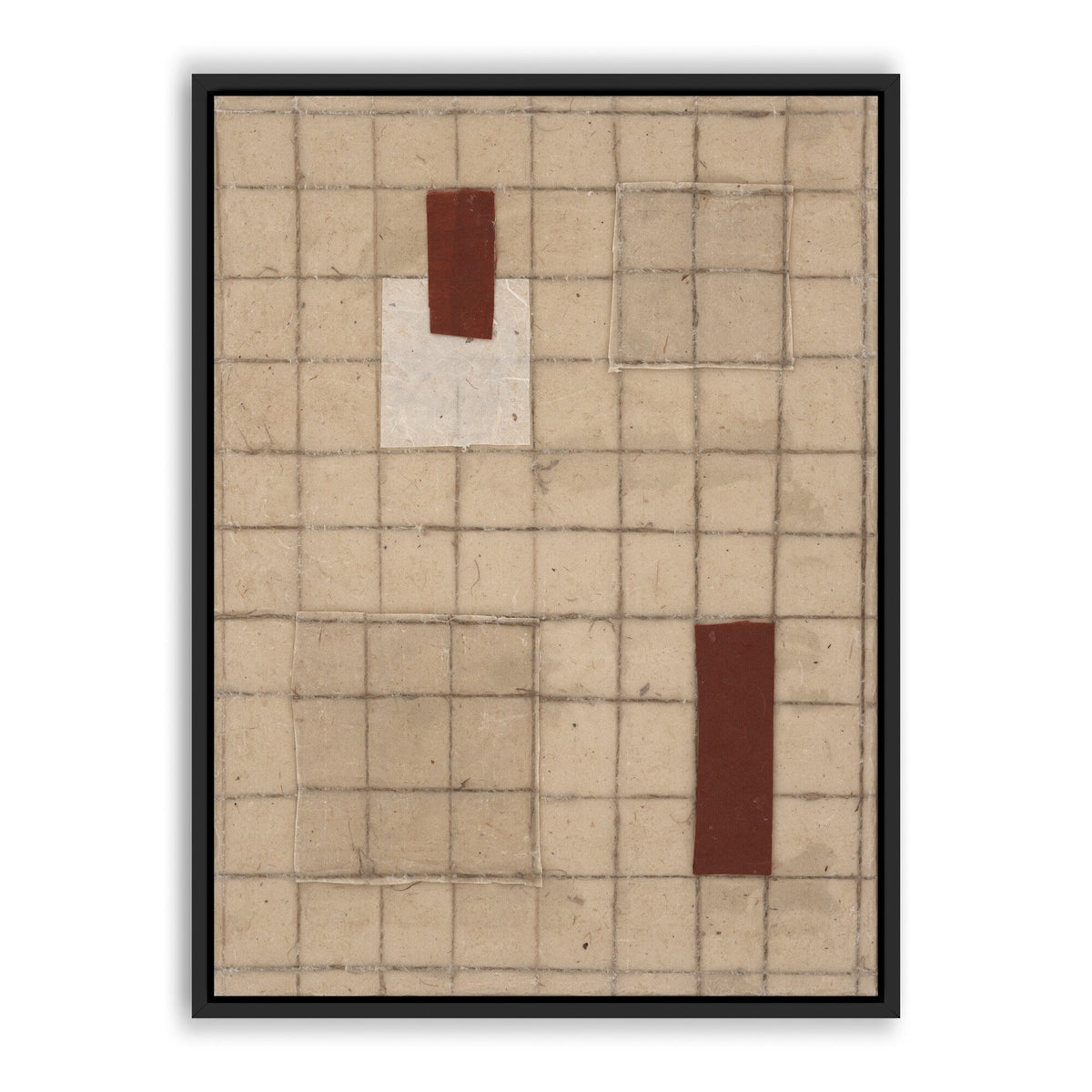 a framed art piece of paper