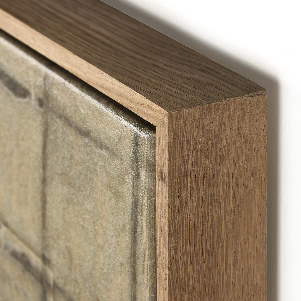 a close up of a wood frame